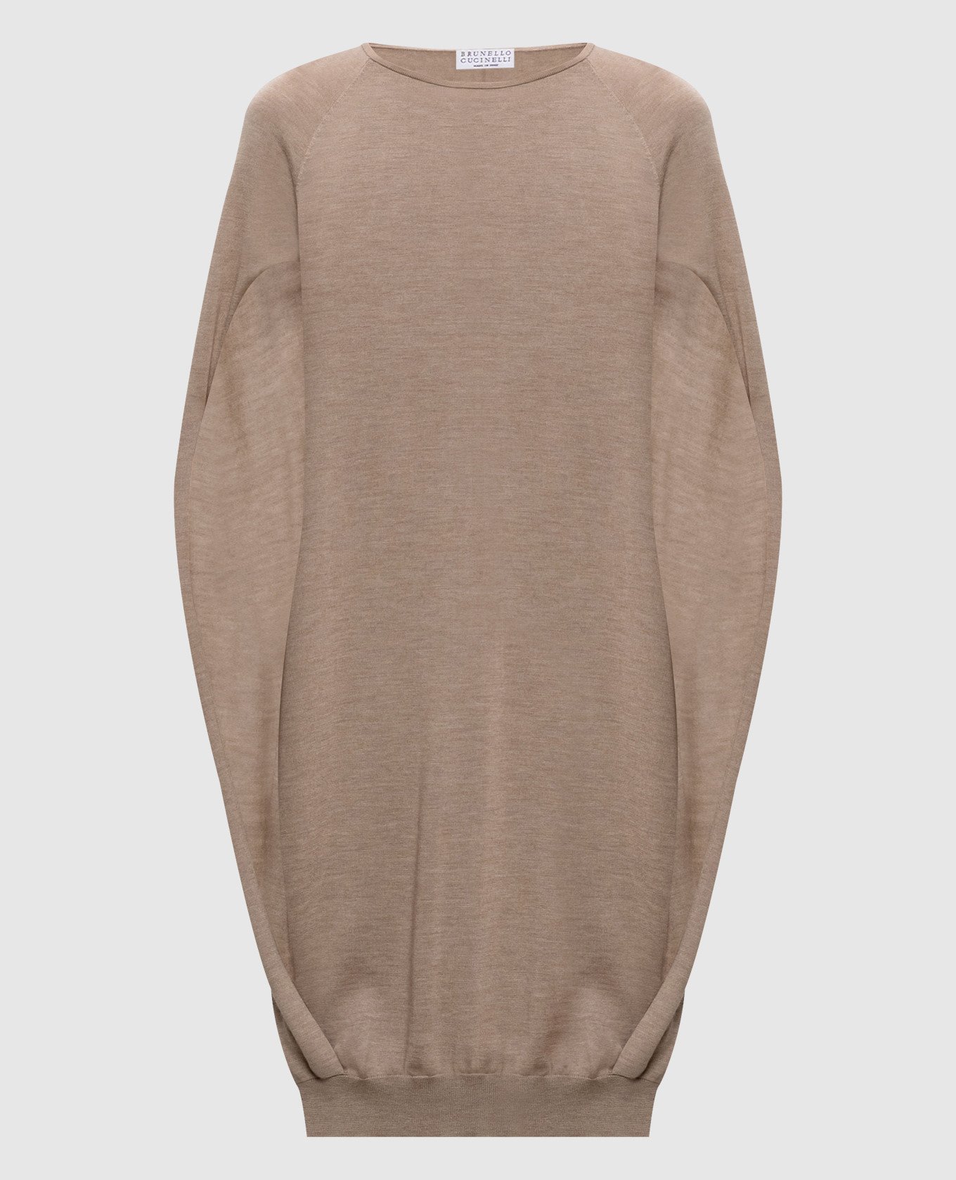 

Beige cashmere and silk dress Brunello Cucinelli