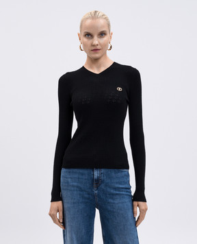 Twinset Black ribbed pullover 252TP3241
