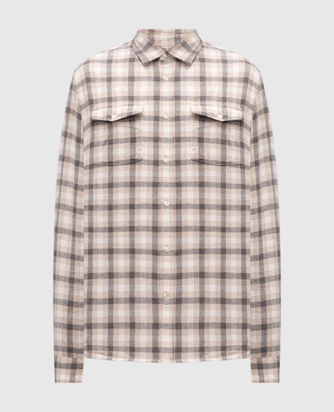 Beige checkered shirt Woolrich
