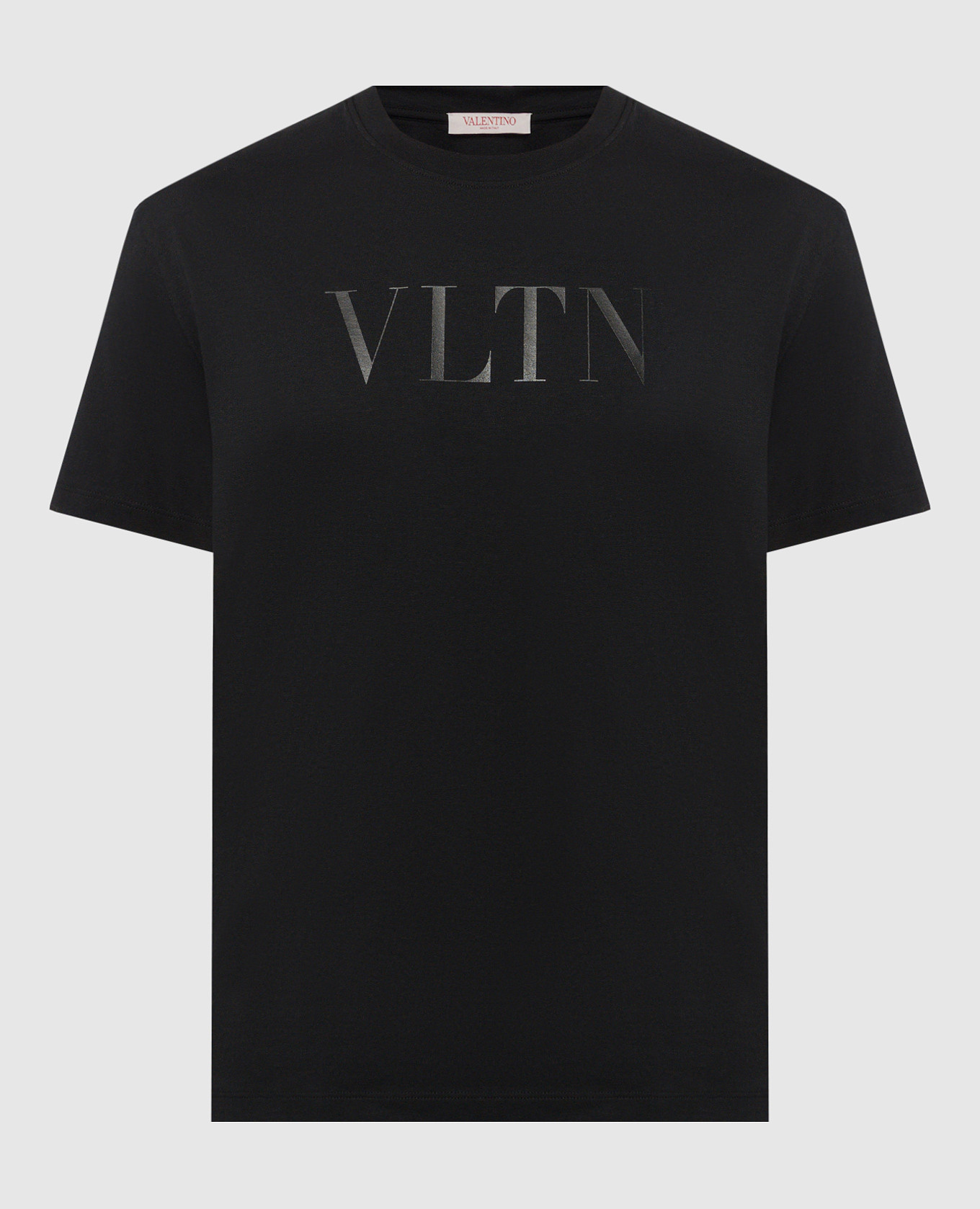 VLTN ロゴプリント 半袖Tシャツ ブラック Valentino - Black t-shirt with VLTN print 5V3MG10V96P - shop