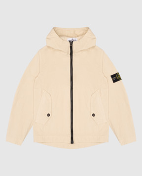 Stone Island Children's yellow jacket with logo patch K1S164100006S00011012