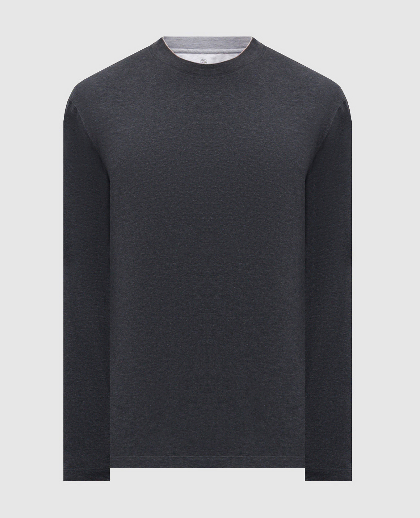 Grey melange longsleeve Brunello Cucinelli