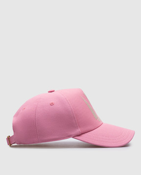 Valentino Pink cap with CHEZ VALENTINO embroidery 6W2HDA41WGJ