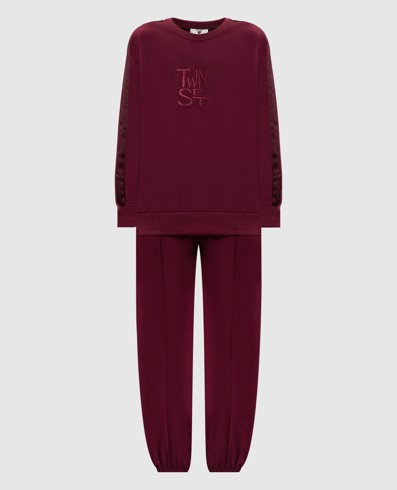 Burgundy tracksuit with logo Twinset