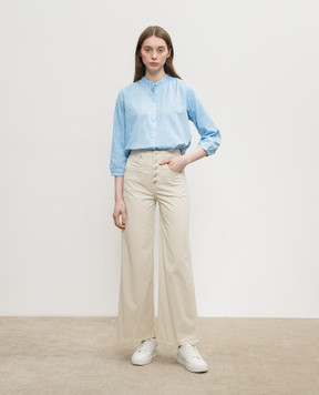 Woolrich Beige pants with logo patch CFWWTR0176FRUT3695