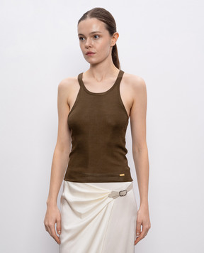 Tom Ford Khaki silk top TSK333YAX731