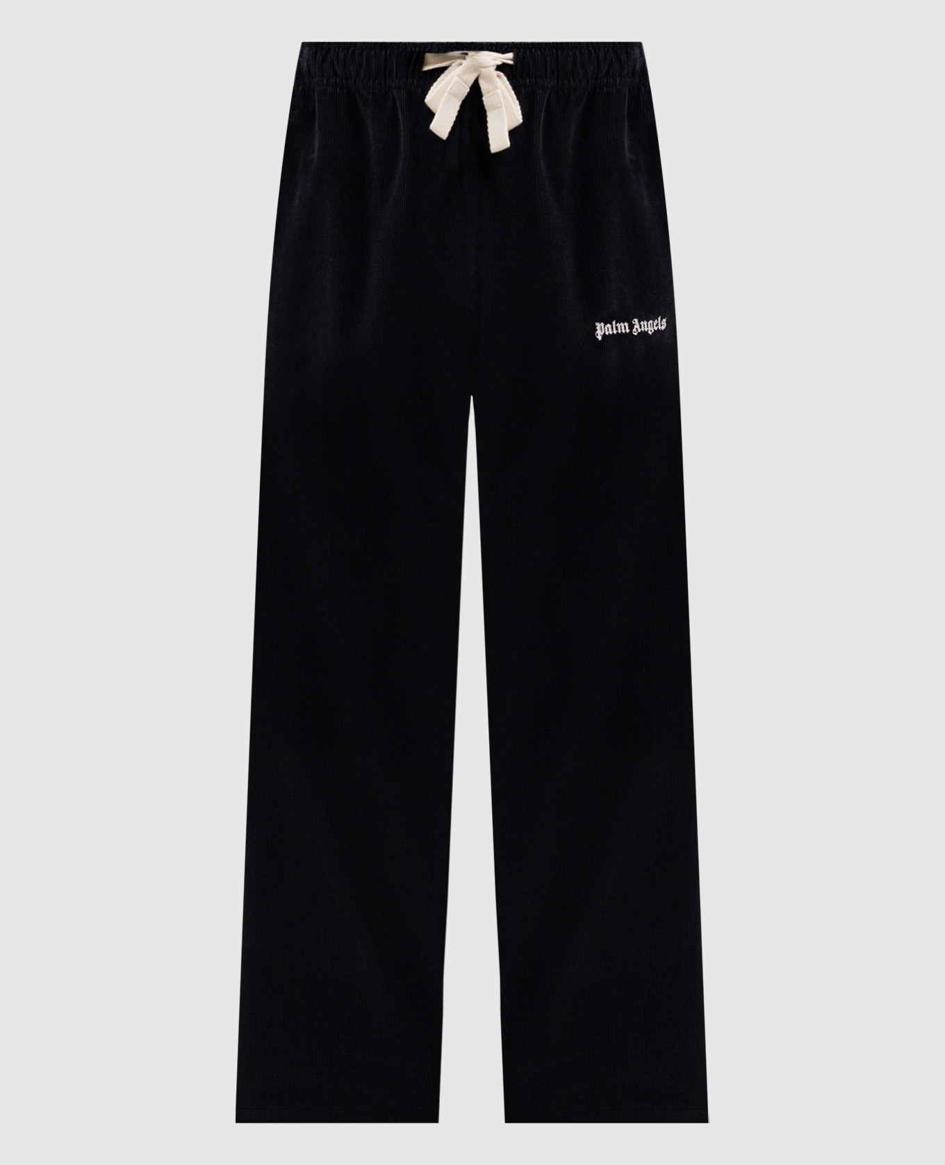 

Black corduroy pants with logo embroidery Palm Angels