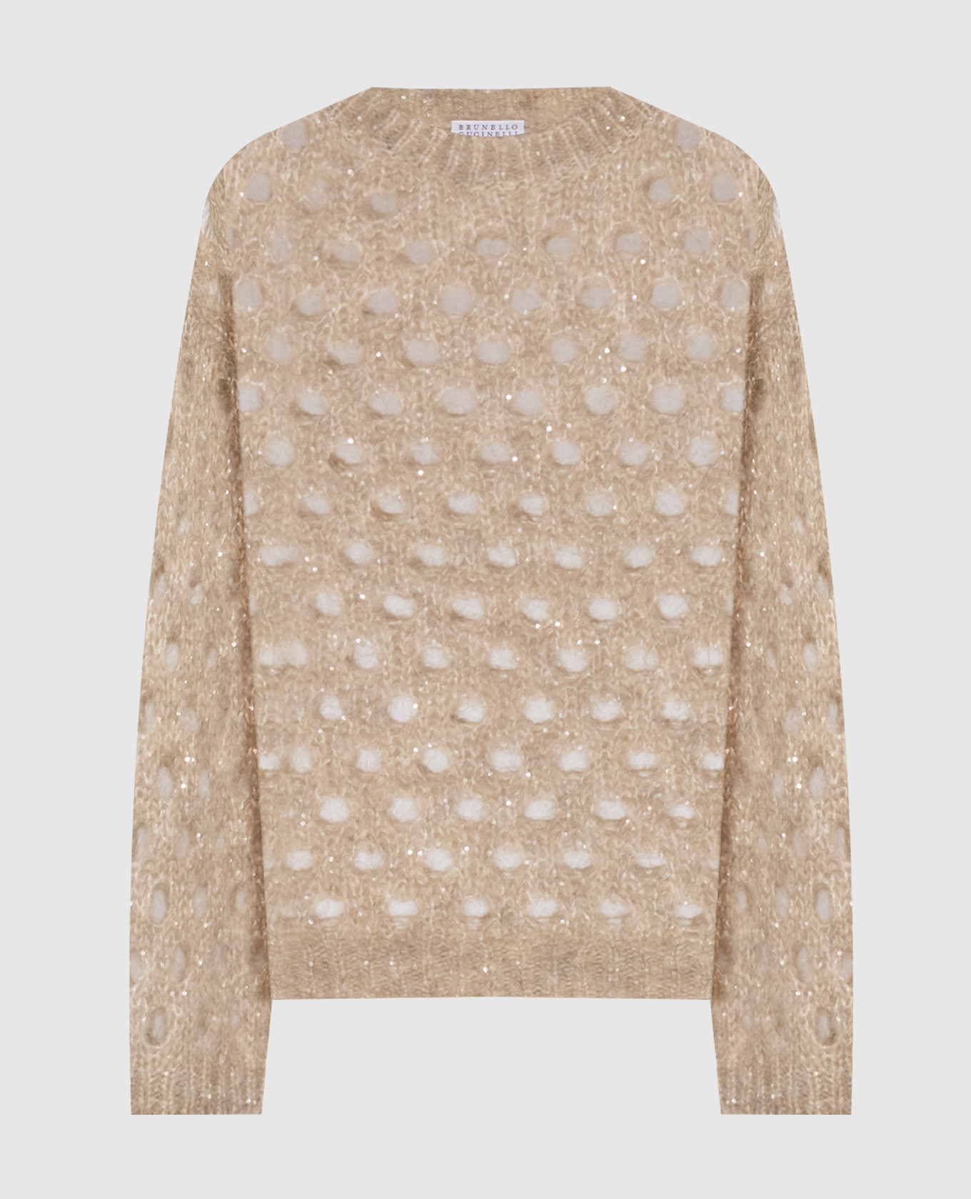 Beige sweater with wool Brunello Cucinelli