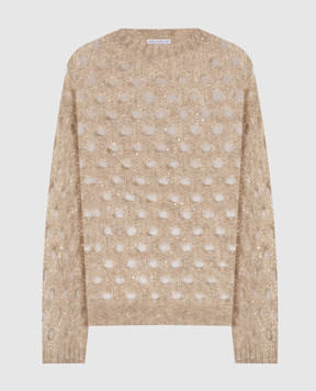 Brunello Cucinelli Beige sweater with wool MNA326500