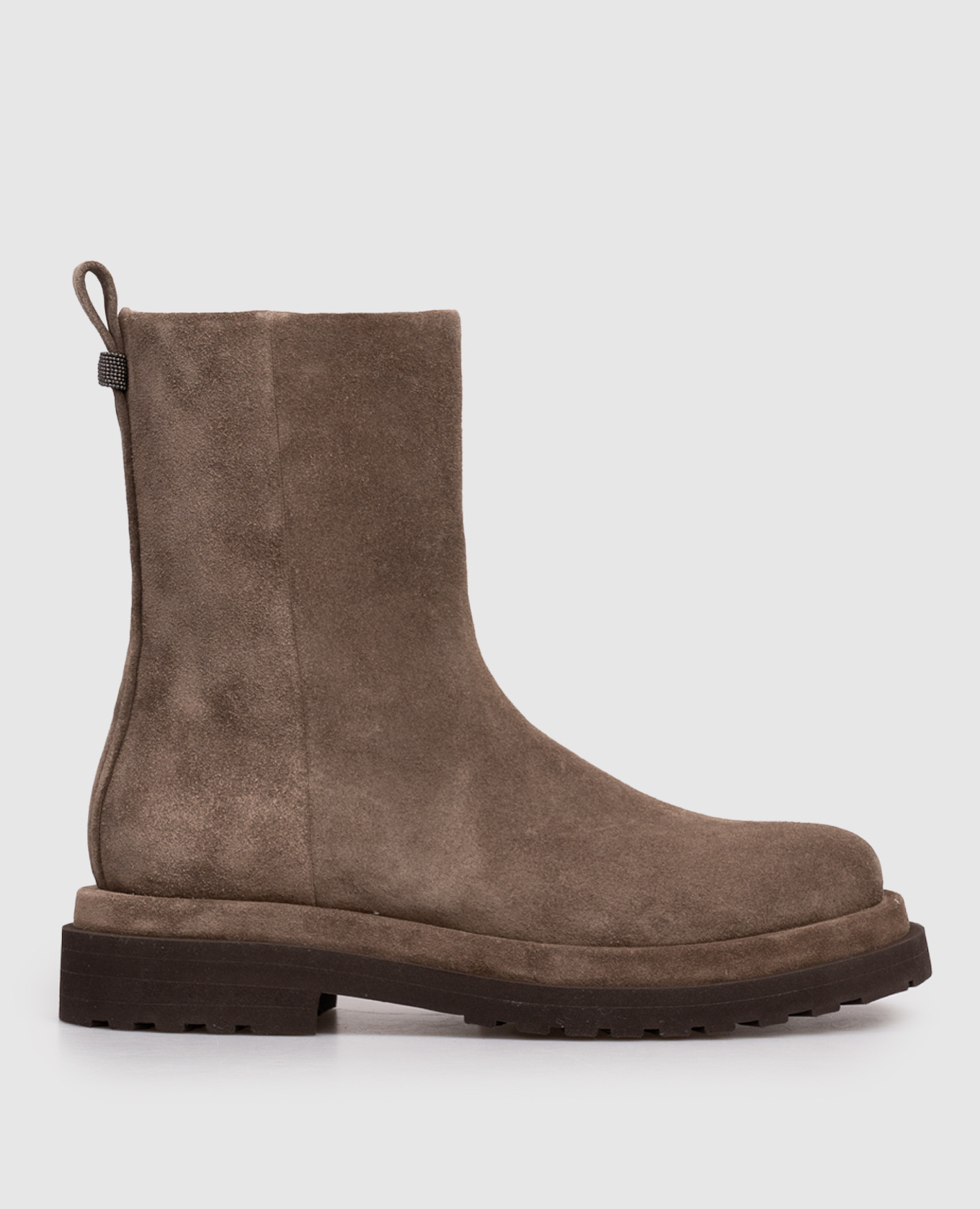 Brown leather boots Brunello Cucinelli