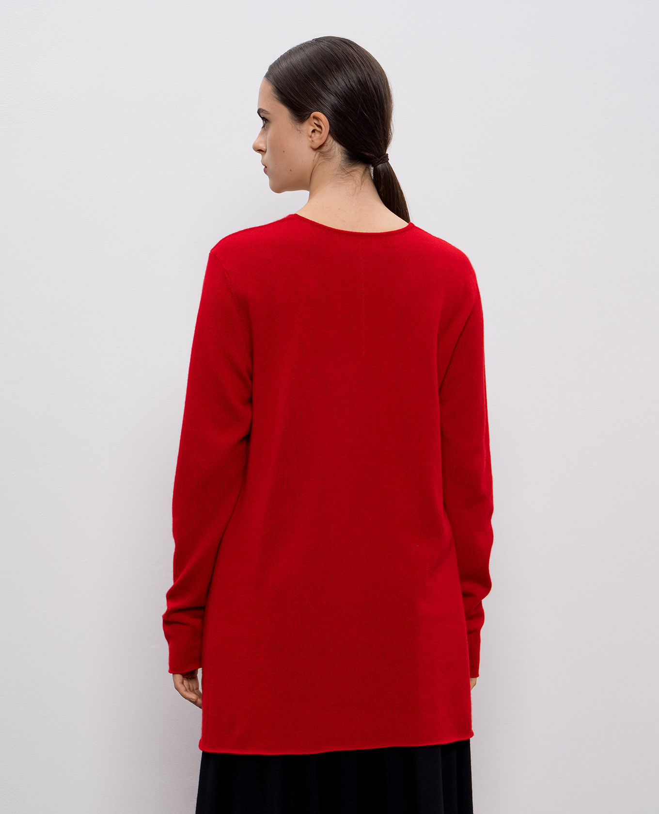 Red cashmere pullover Intoca 4