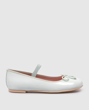 Pretty Ballerinas Children's patent leather blue ballet shoes Hannah 48404