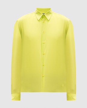 Vilebrequin Green wool shirt with logo emblem embroidery OOLAL251