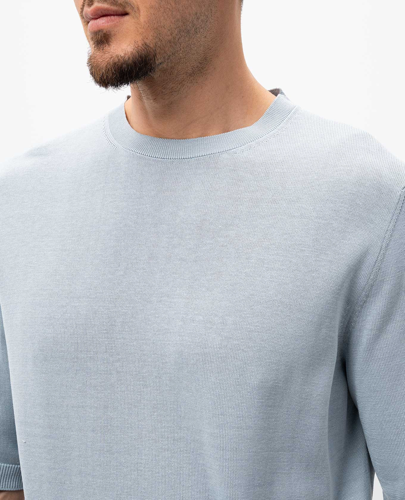 

Blue silk jumper ISAIA, Light blue