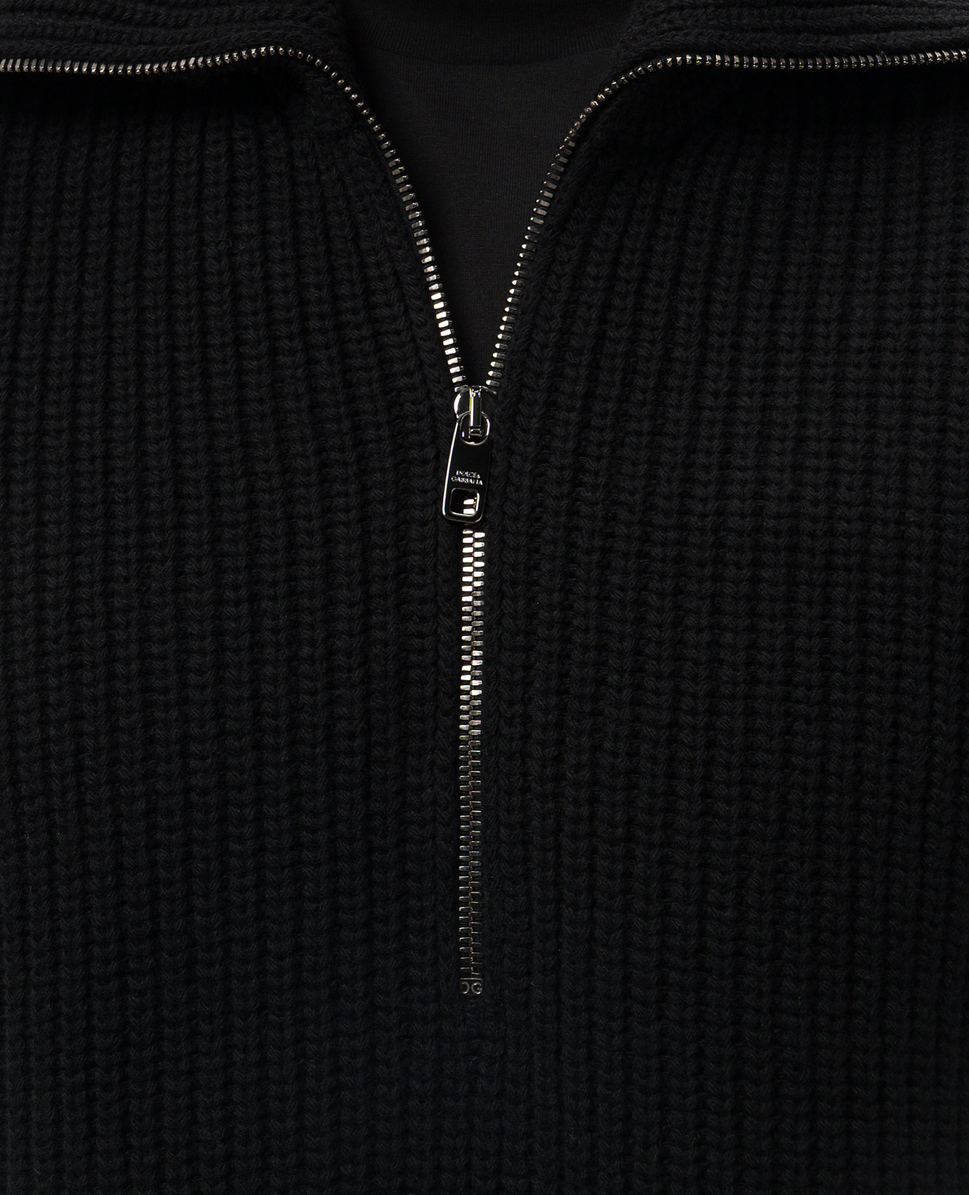 

Black wool sweater with logo plate Dolce&Gabbana