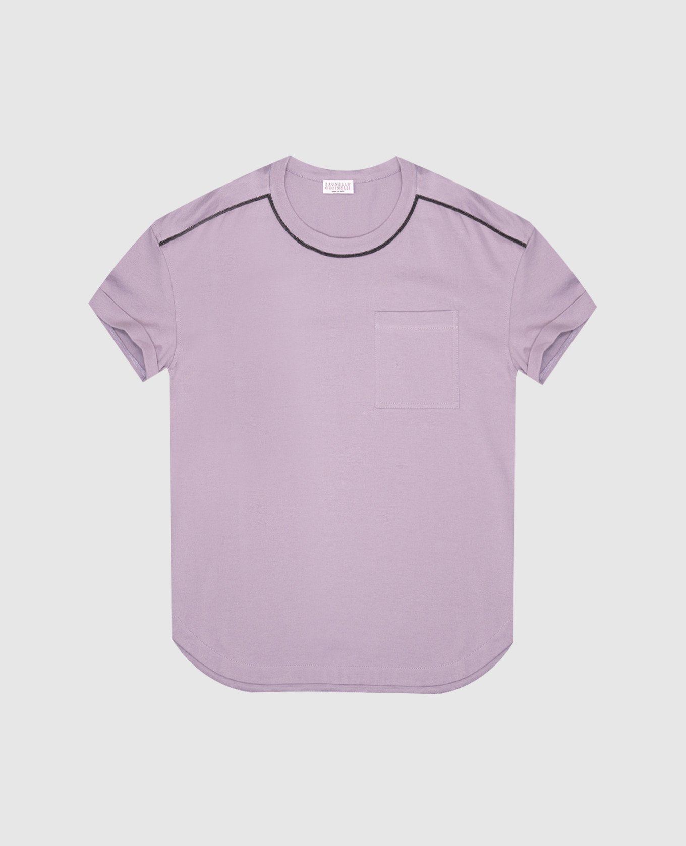 

Children's purple T-shirt with monil chain Brunello Cucinelli, Violet