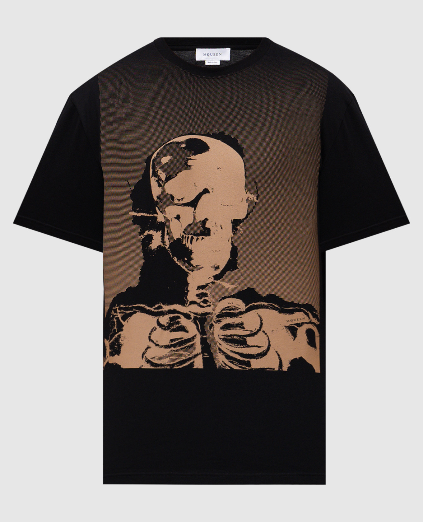 Black T-shirt with Skeleton print Alexander McQueen