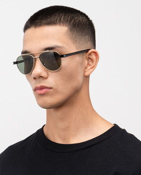 Saint Laurent Gold sunglasses with logo 843061Y9965