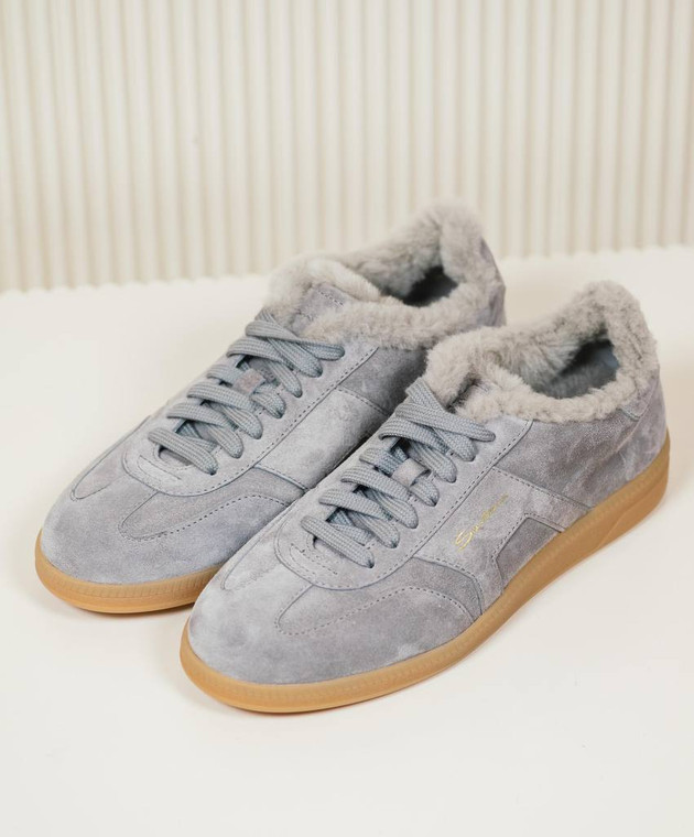 Santoni - Grijze suède DBS Oly sneakers met bont WBPL61285FARPSAP - Online  kopen bij Symbol