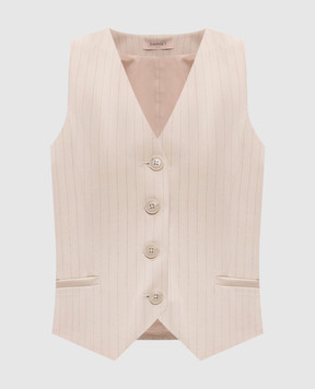 Twinset Beige vest with lurex 242TP2158