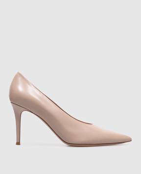 Gianvito Rossi Beige leather glossy shoes G2227785RIC