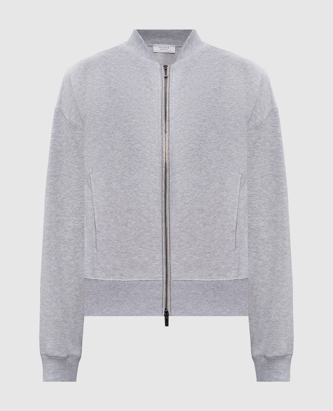 Grey sports jacket with monil chain
