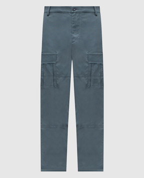 C.P. Company Metropolis Blue cargo pants with logo LPA046A110407A