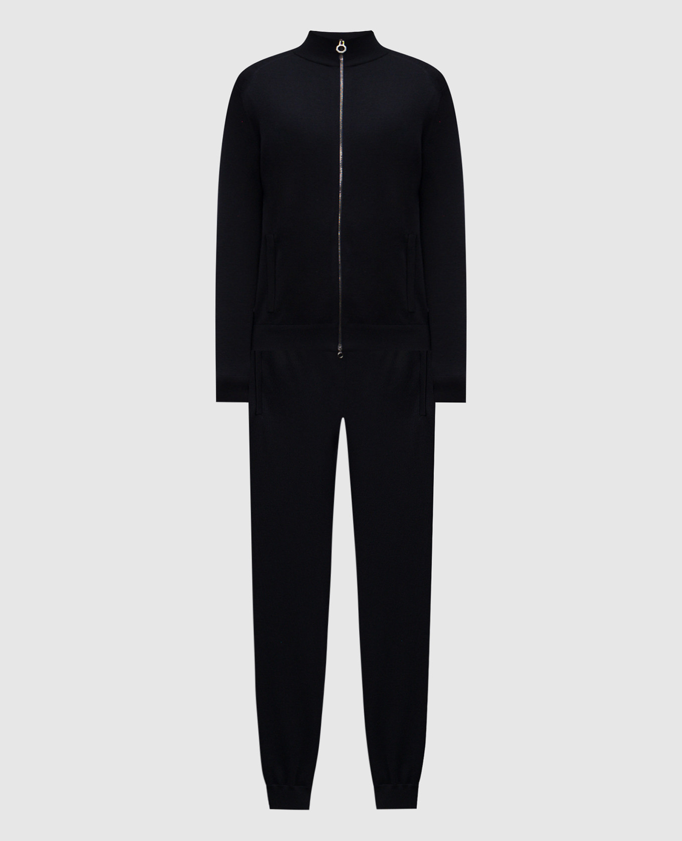 Blue cashmere tracksuit with branded detail Stefano Ricci