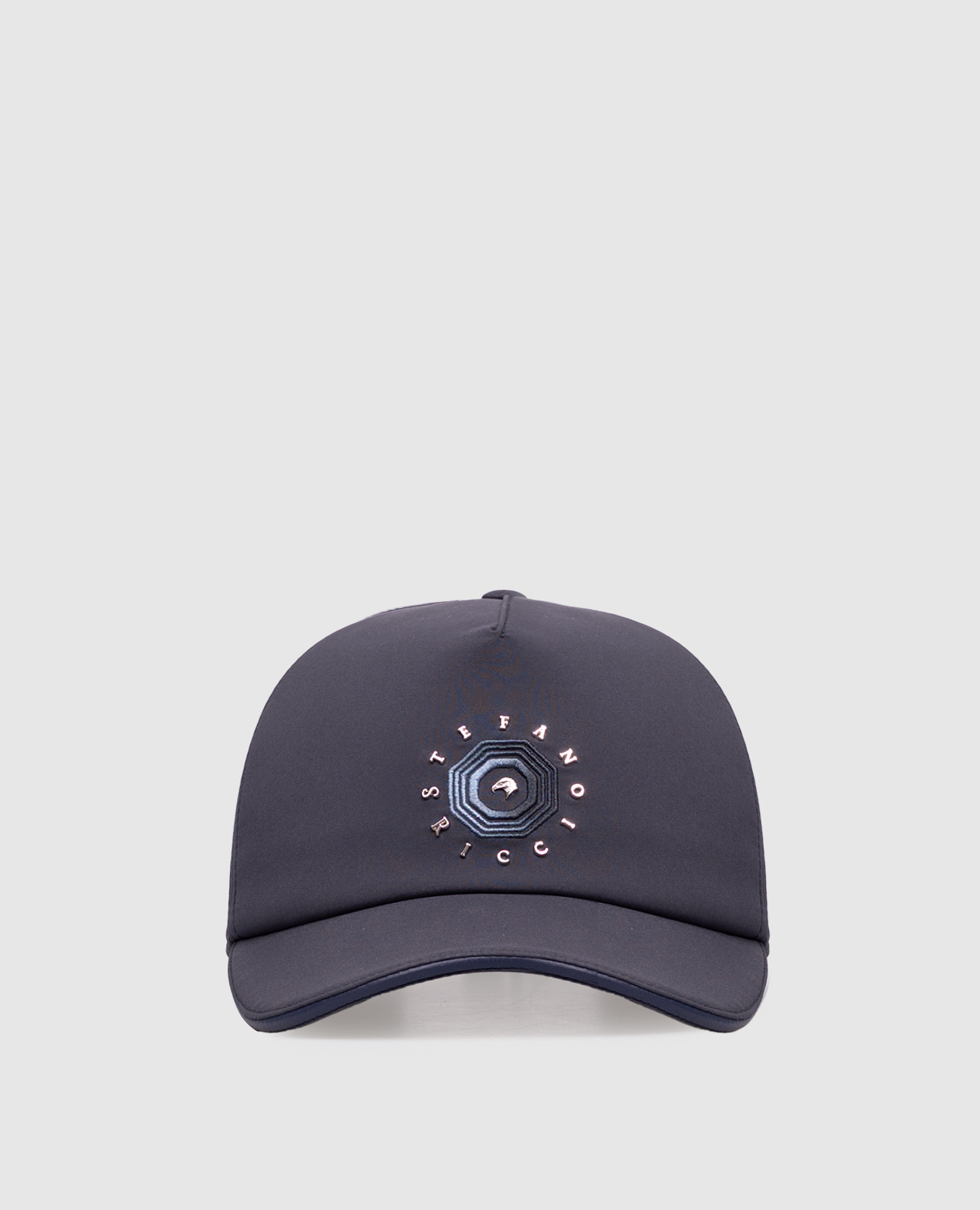 

Blue cap with textured logo Stefano Ricci