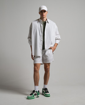 Dolce&Gabbana White striped shorts GP06UTFR5ZK