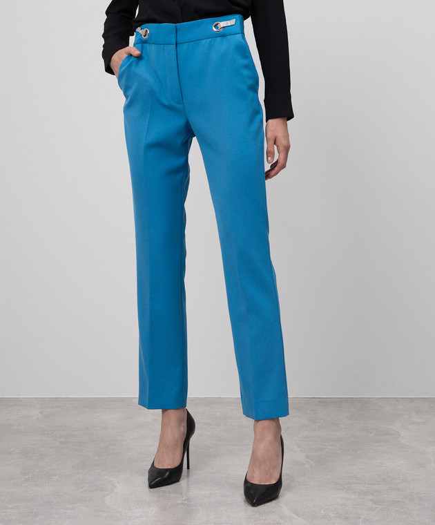 Victoria by Victoria Beckham Blue pants made of wool TRVV061 image 3