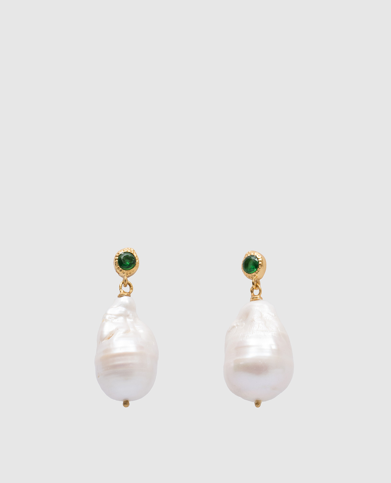 

Lima 22k gold plated sterling silver beaded earrings Shyla, White