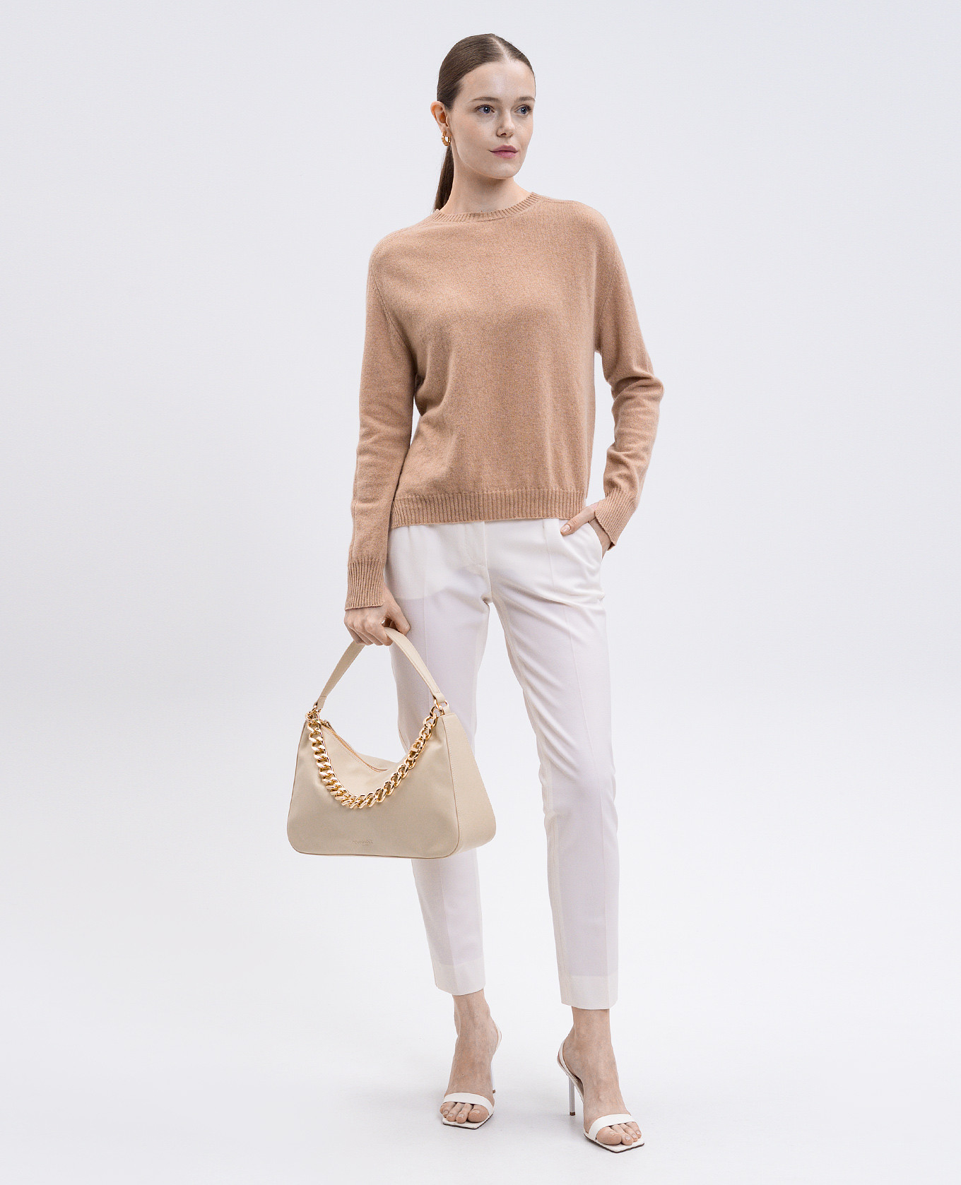 

Beige cashmere and wool jumper Twinset