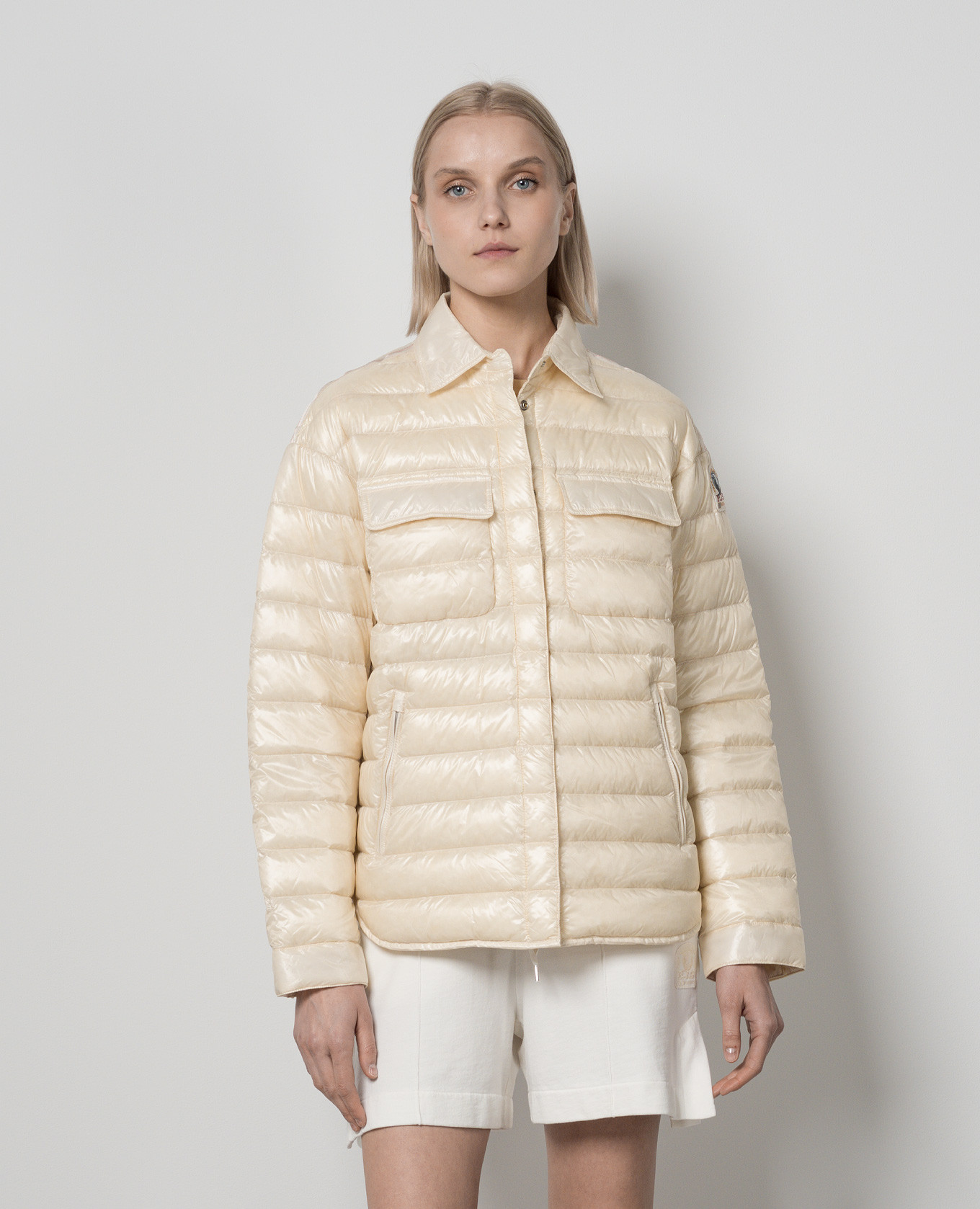 

Petronel beige down jacket with logo Parajumpers