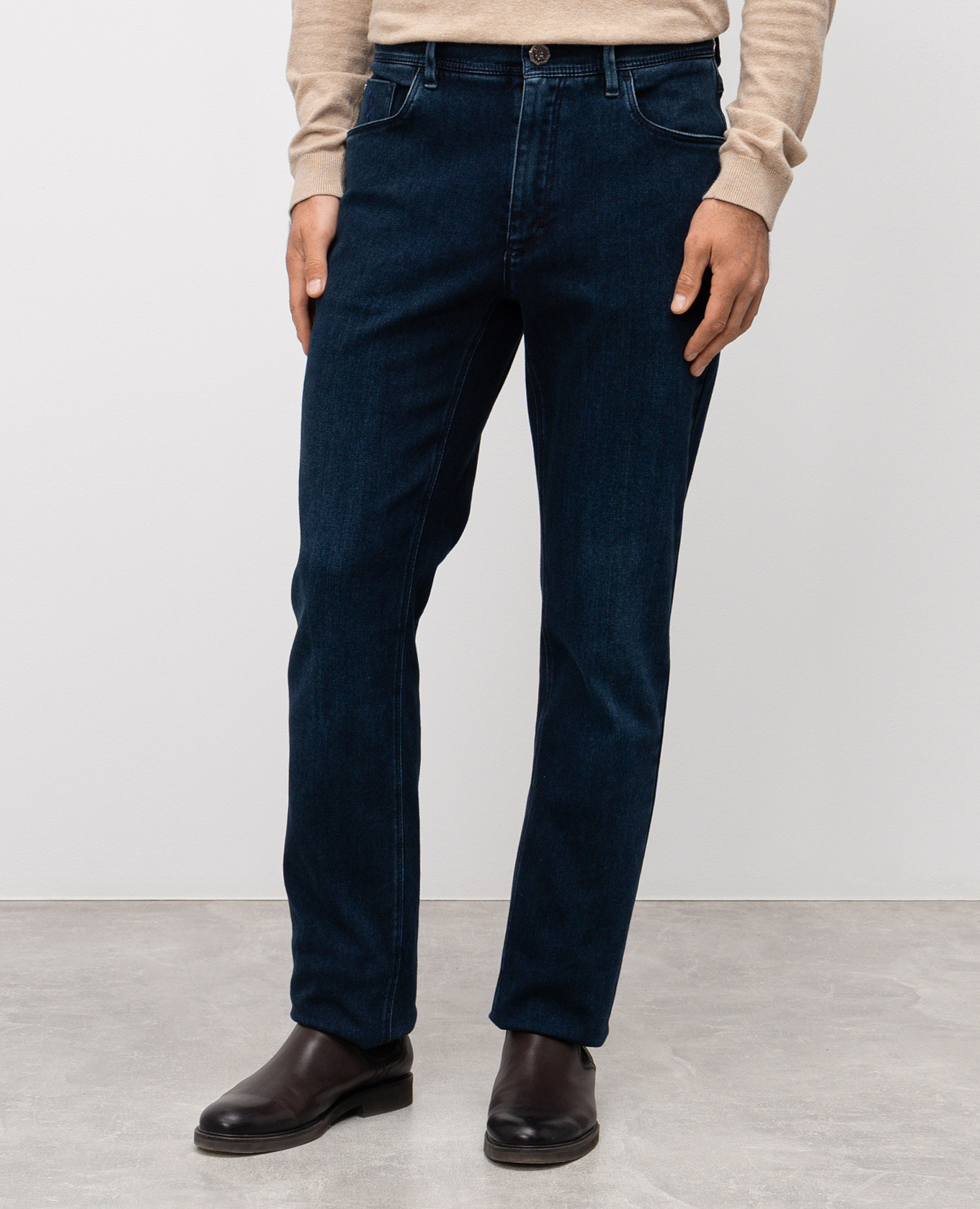 

Blue jeans with logo Stefano Ricci