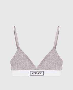 Versace Grey ribbed bodice with logo 10135031A09551