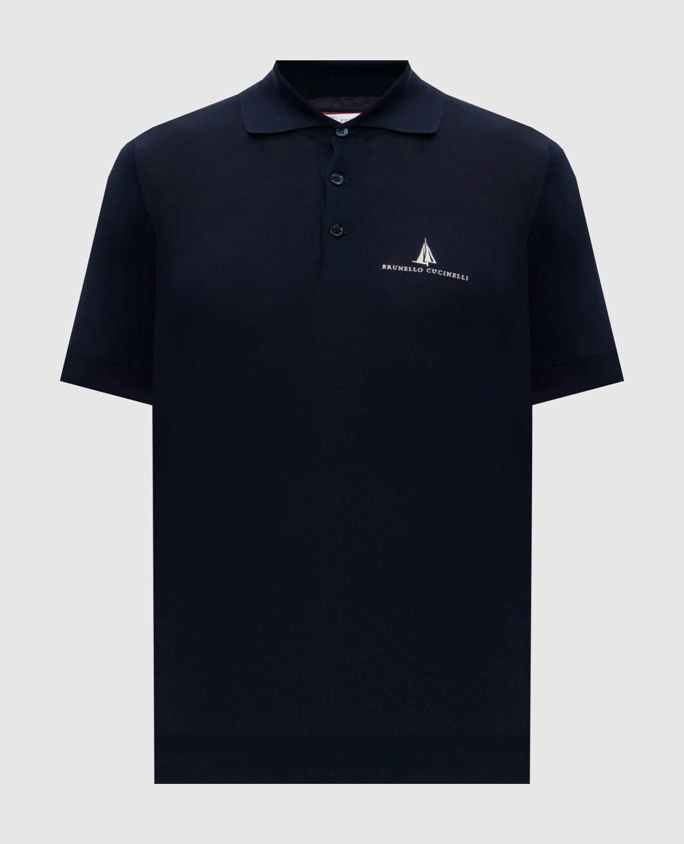 Blue polo with silk