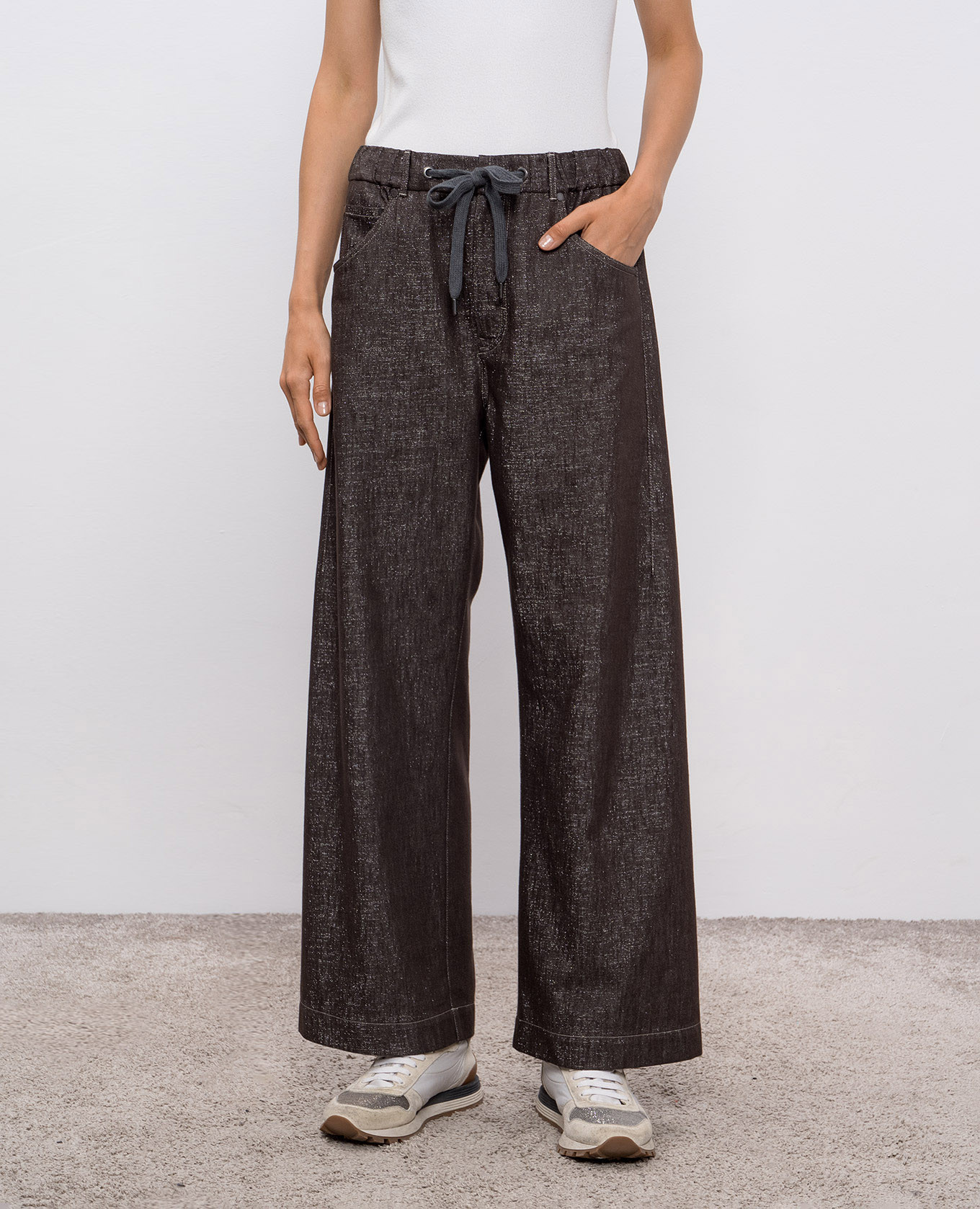 

Brown pants with lurex Brunello Cucinelli