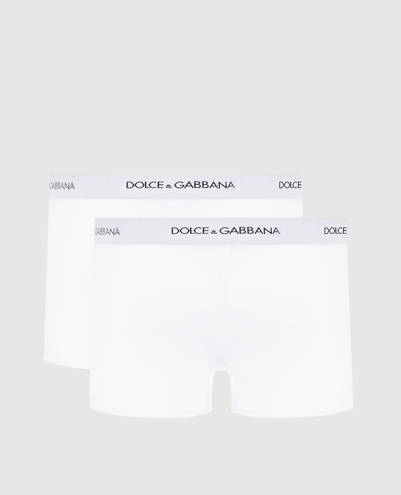 

Set of white ribbed boxer briefs with logo Dolce&Gabbana