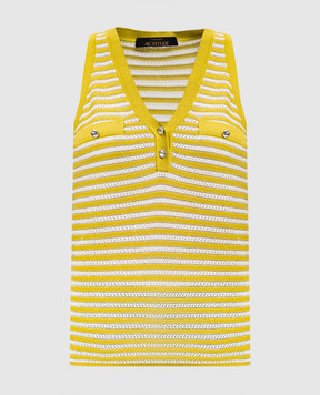 Twinset Green striped top with lurex 251AP3021