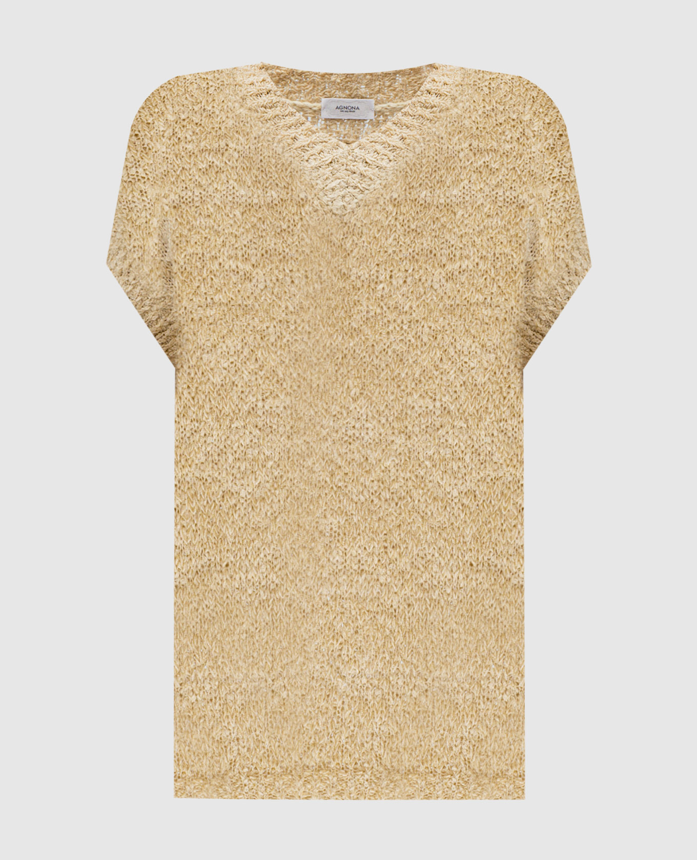 

Yellow silk, cashmere and linen vest Agnona, Beige