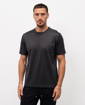 Stefano Ricci Gray T-shirt with monogram MNH5103900TE0001