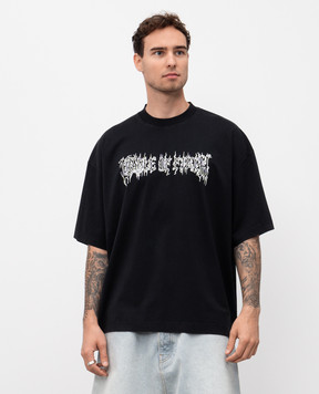 Vetements Black T-shirt with contrast print UCF76TR100B
