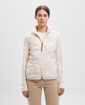 Moncler White combination jacket with logo J20939B00030M1131
