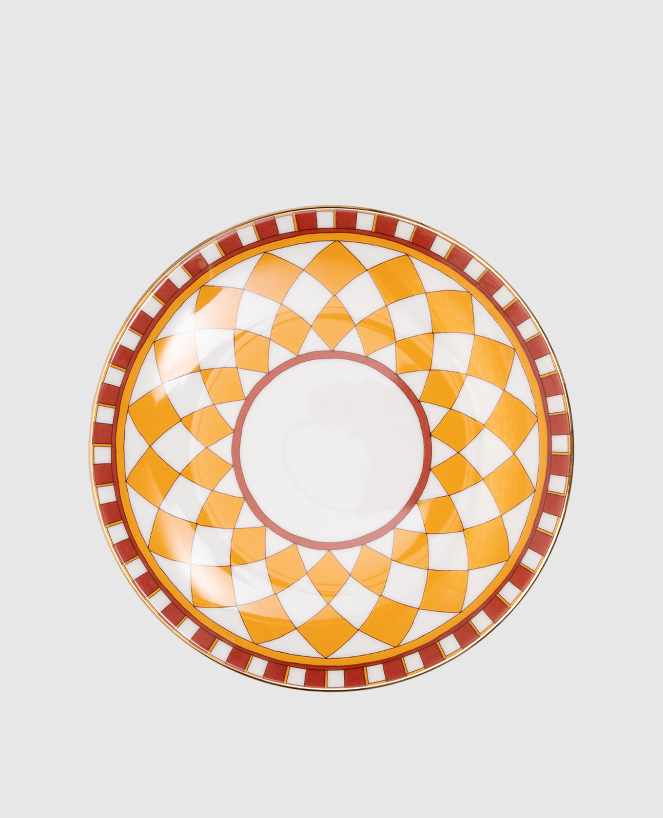 

Set of white porcelain bread plates with 18k gold plating La DoubleJ