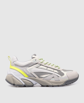 MSGM Vulcano gray sneakers with a holographic effect 3640MS301639