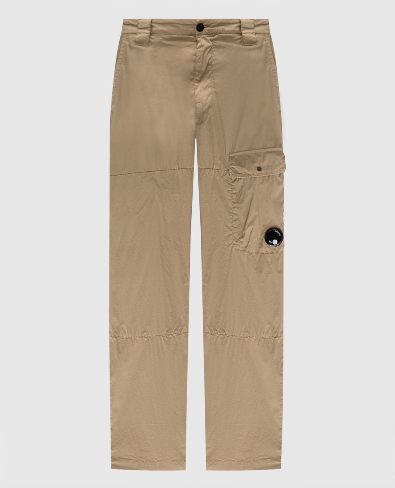 

Beige pants with logo patch C.P. Company