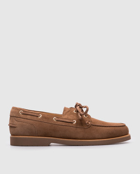 Brunello Cucinelli Brown suede topsiders MPUSILF737