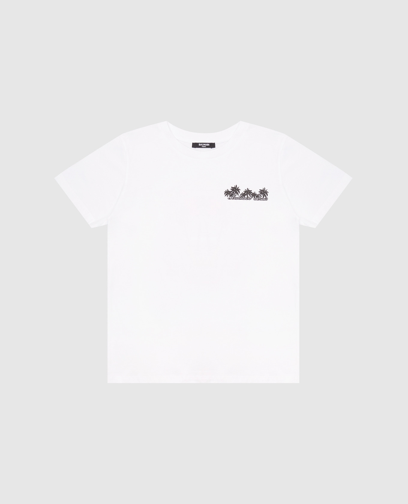 

Children's white T-shirt with branded print Balmain