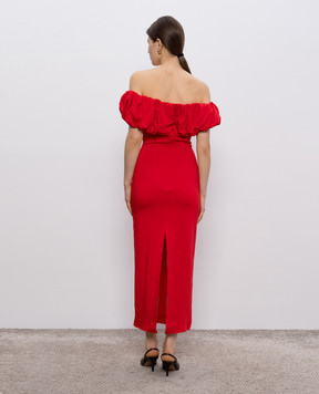 Rowen Rose Red midi dress DRSRR388RED